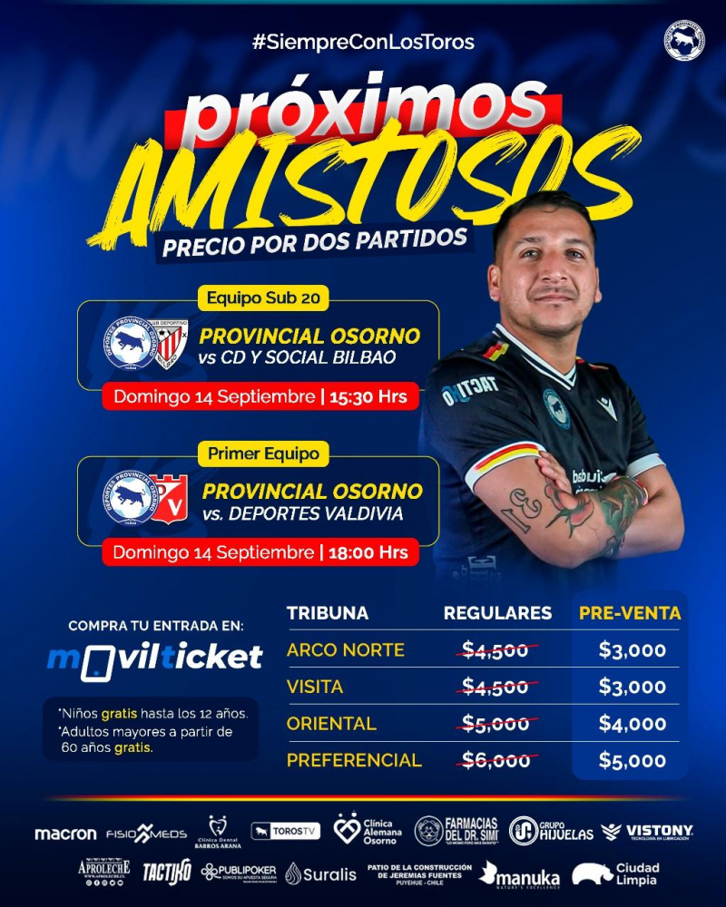 Provincial Osorno VS Social BilBao VS Deportes Valdivia