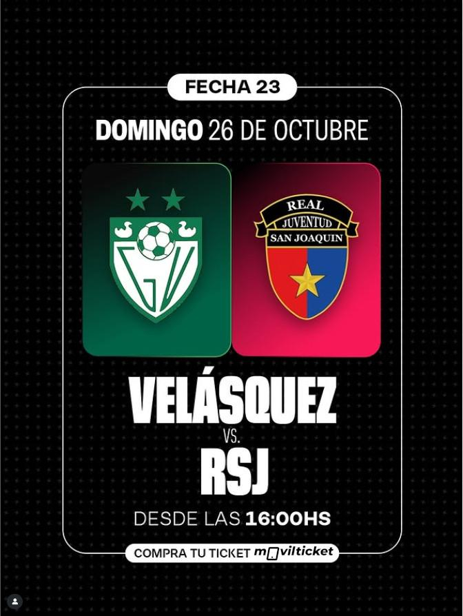 General Velásquez VS Real San Joaquín